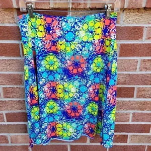 Lola Skirt Women's Size Medium A Line Knee Length Colorful Flora